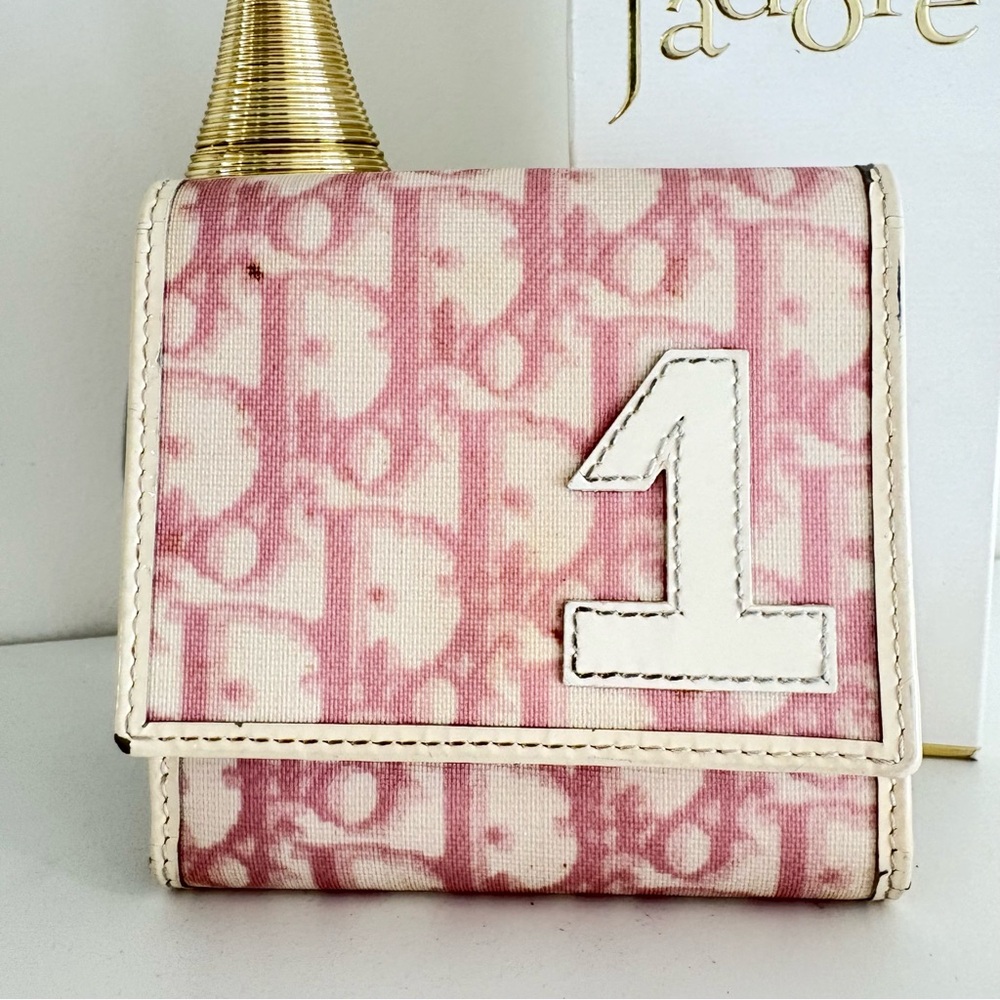 DIOR Girly Dior Pink Patterned Wallet with Number Detail